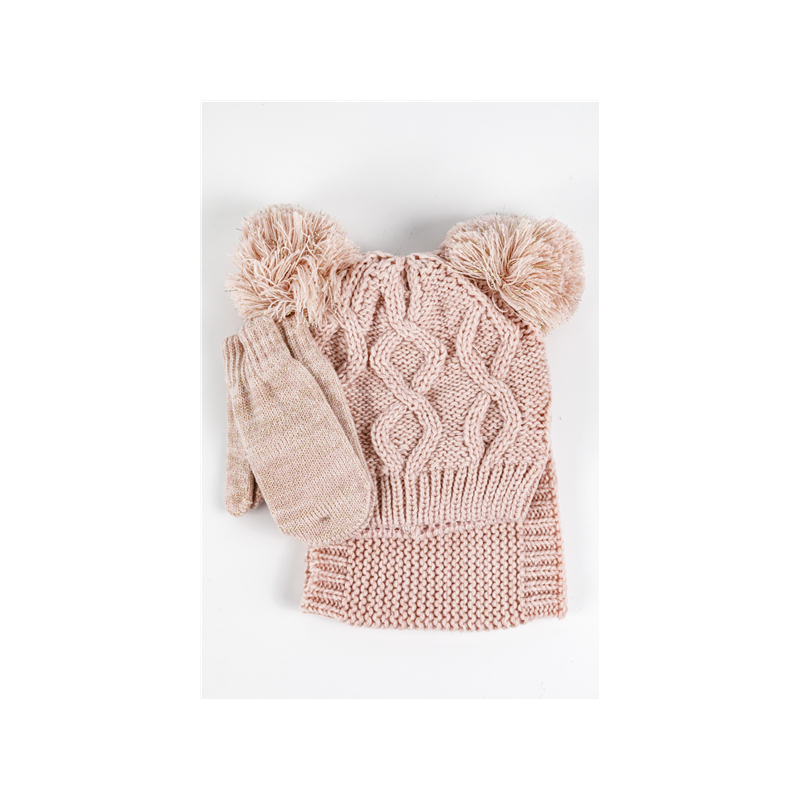 Ang bugnaw nga panahon knit ug mittens set (3)